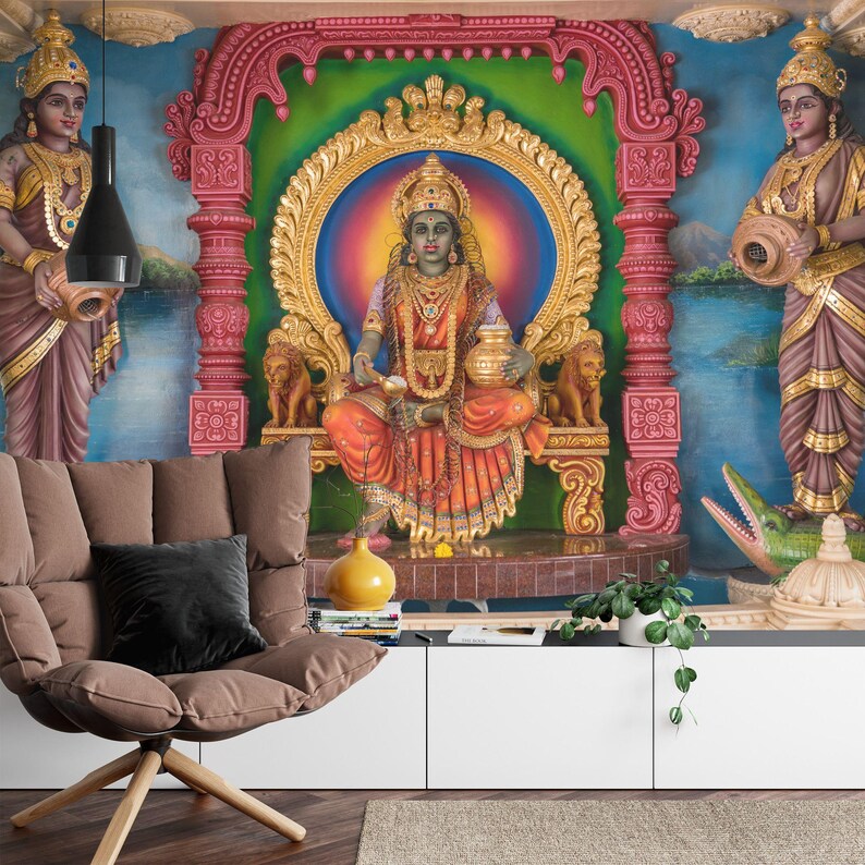 Hindu Temple Statues Wall Mural Art Print