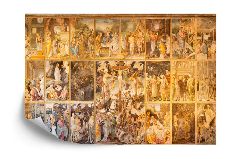 Renaissance Fresco Mural, New Testament Peel and Stick Wallpaper