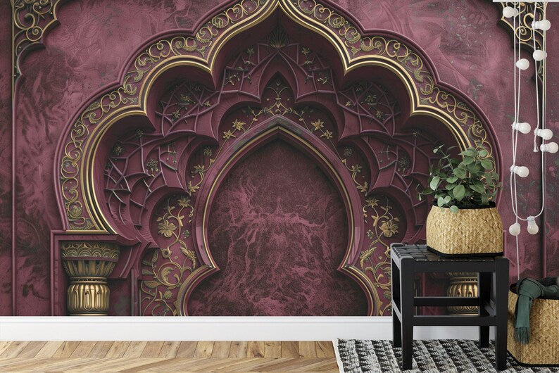 Wallpaper, Islamic Arches Wall Decal, Arabian Nights Decor