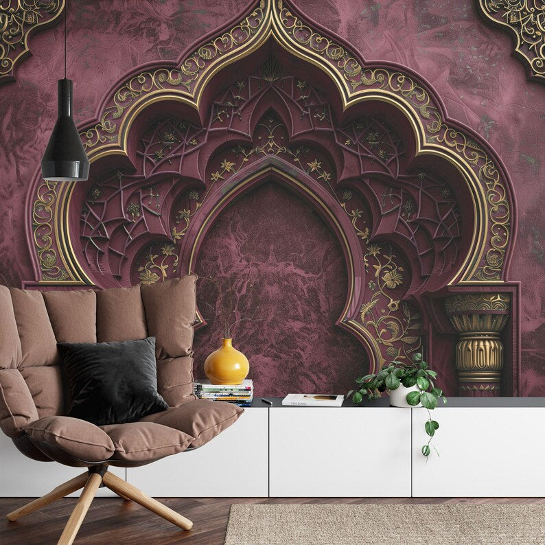 Wallpaper, Islamic Arches Wall Decal, Arabian Nights Decor