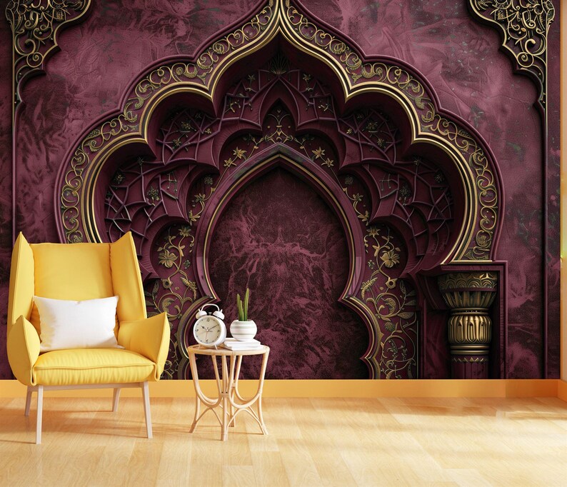 Wallpaper, Islamic Arches Wall Decal, Arabian Nights Decor