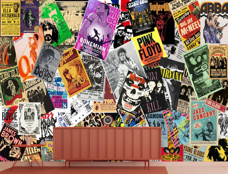 Vintage Concert Poster Wallpaper Mural