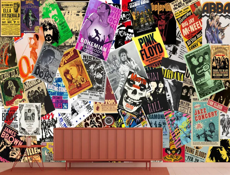 Vintage Concert Poster Wallpaper Mural Art Print
