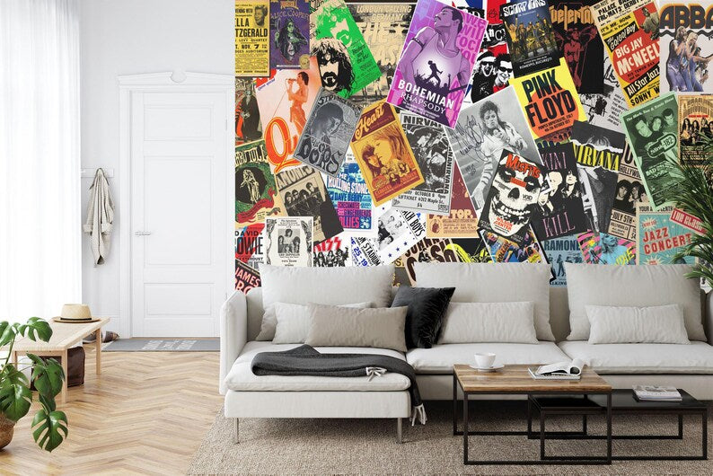 Vintage Concert Poster Wallpaper Mural