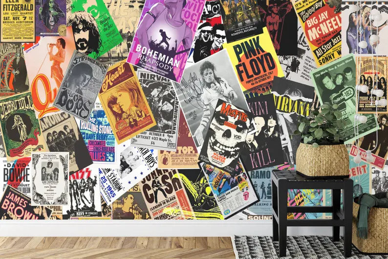 Vintage Concert Poster Wallpaper Mural Art Print