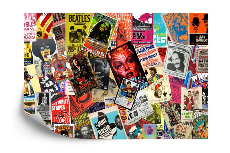 Vintage Concert Poster Wallpaper Mural