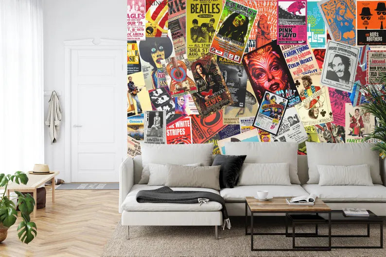 Vintage Concert Poster Wallpaper Mural