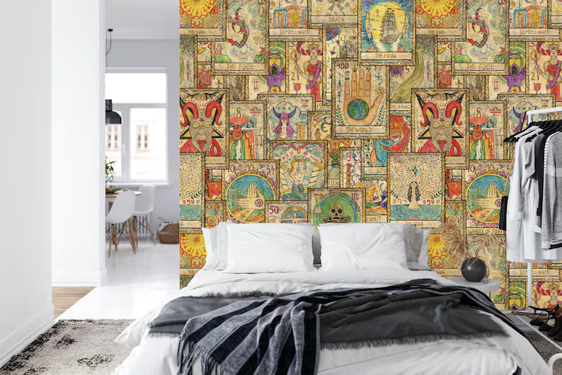 Esoteric Tarot Cards Wallpaper Mural Wall Decal