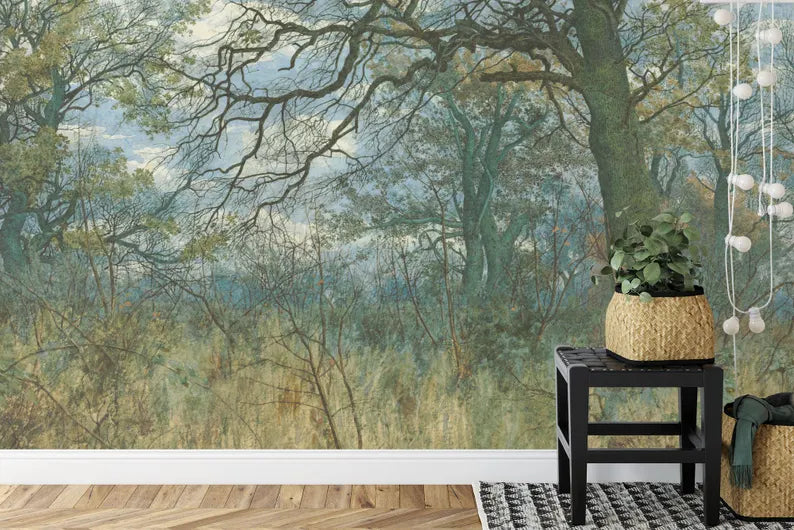 William Fraser Forest Wallpaper Mural, Trees, Undergrowth