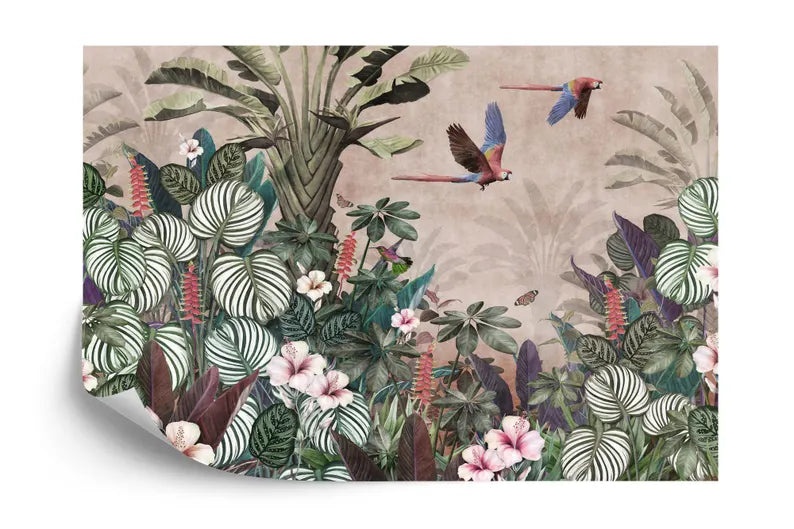 Watercolor Tropical Rainforest Wallpaper Mural Gift