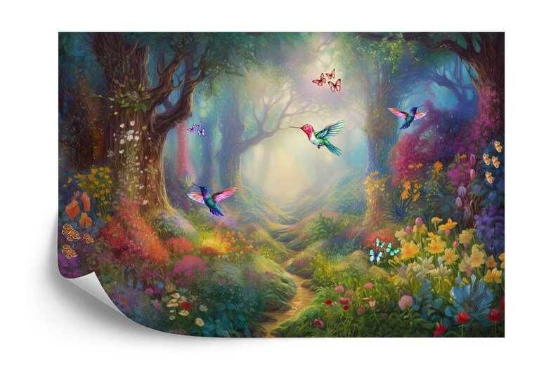 Enchanted Forest Wallpaper Mural Girls Room Decor