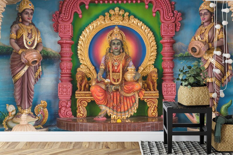 Hindu Temple Statues Wall Mural Art Print
