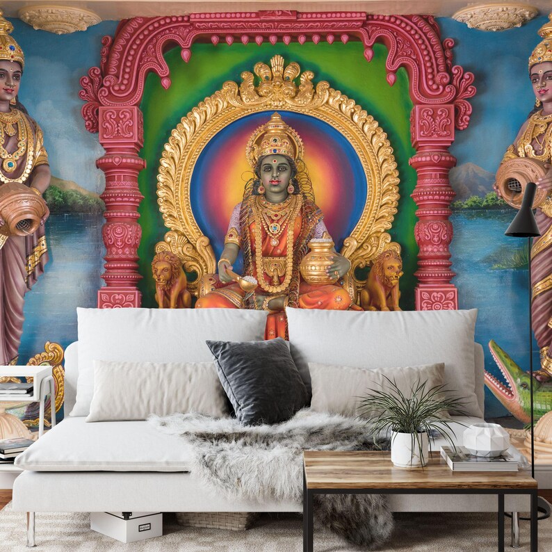 Hindu Temple Statues Wall Mural Art Print