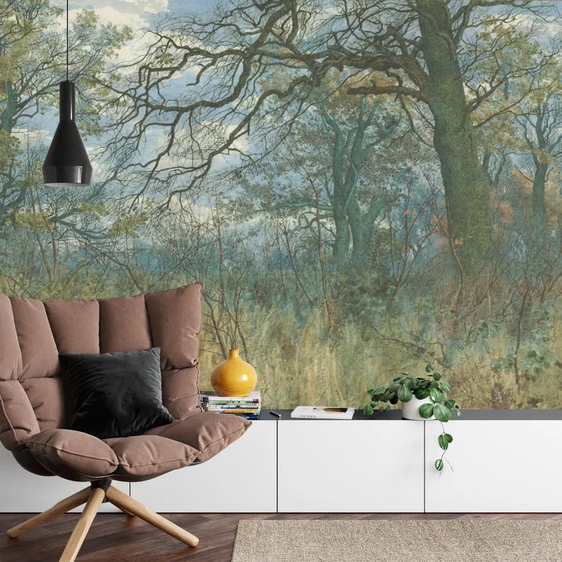 William Fraser Forest Wallpaper Mural, Trees, Undergrowth