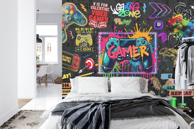 Gaming Room Wallpaper Mural Art Print