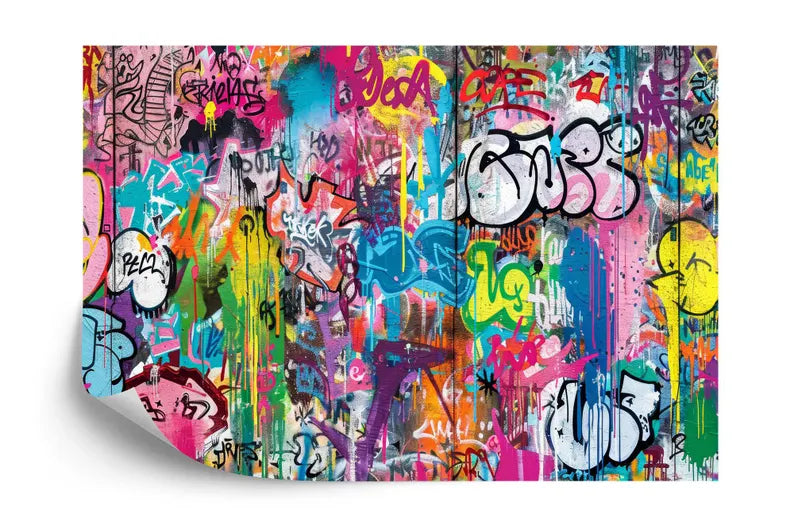 Graffiti Wall Mural, Urban Street Art Wallpaper