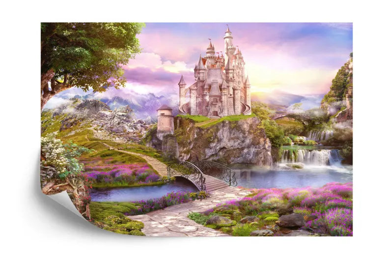 Colorful Princess Castle Wall Mural, Art Print