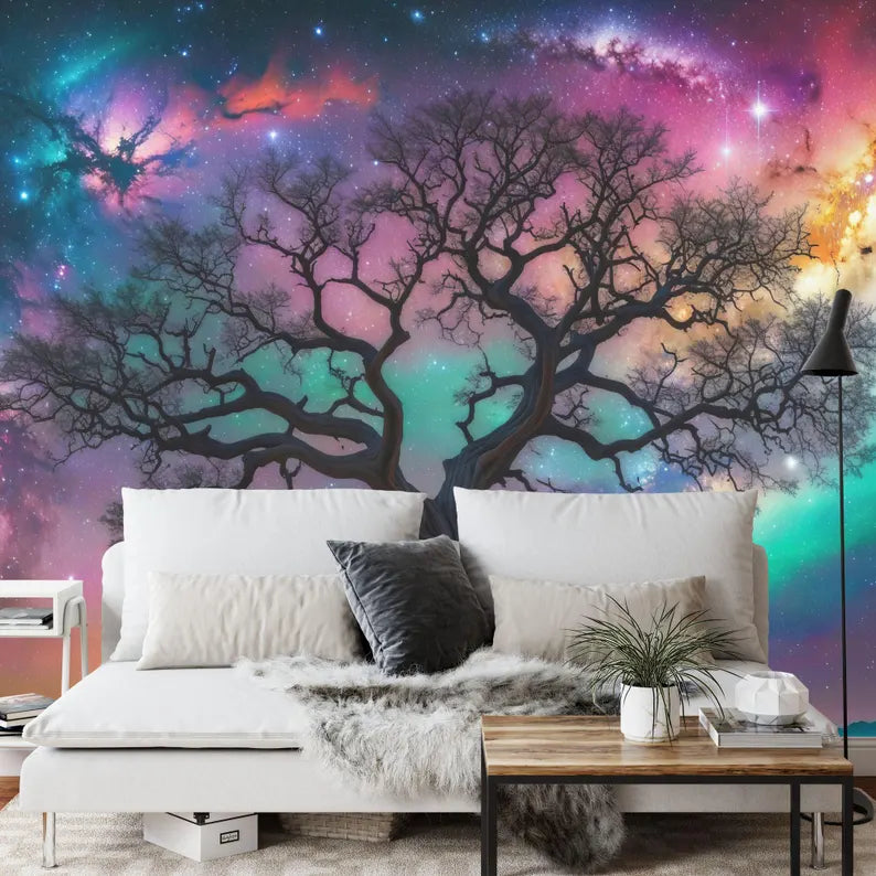 Magical Tree Wallpaper Mural, Fantasy World Wall Decal