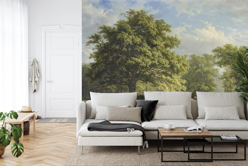 Vintage Countryside Landscape Wallpaper Mural