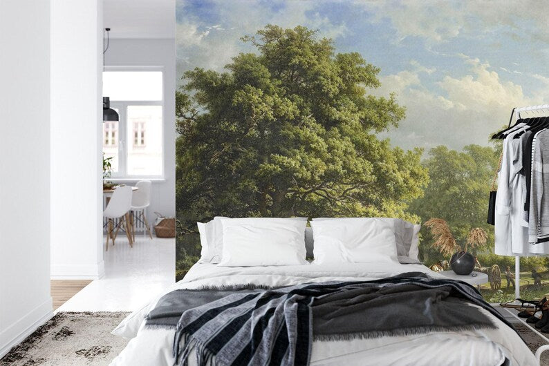 Vintage Countryside Landscape Wallpaper Mural