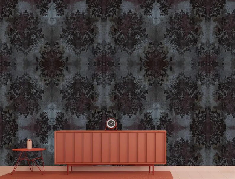 Vintage Damask Wallpaper Mural, Elegant