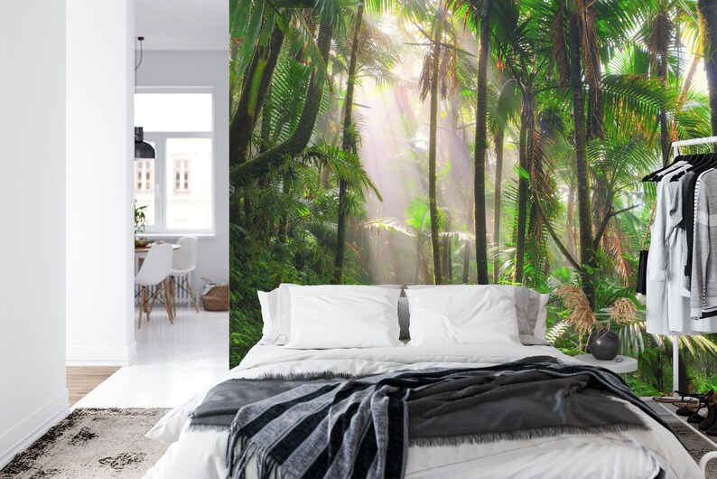 Tropical Jungle River Wallpaper Mural Art Print