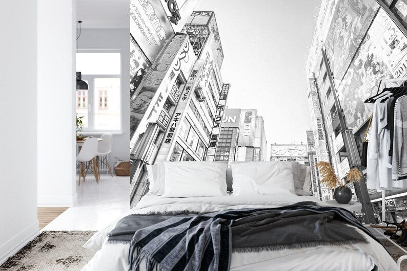 Tokyo City Street Wallpaper Mural, Anime Room