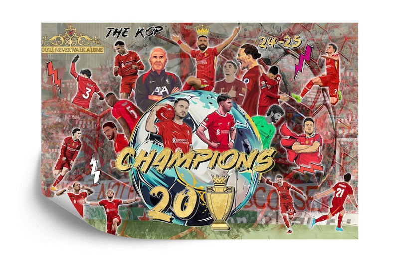 Liverpool Stars Champions Mural Art Print