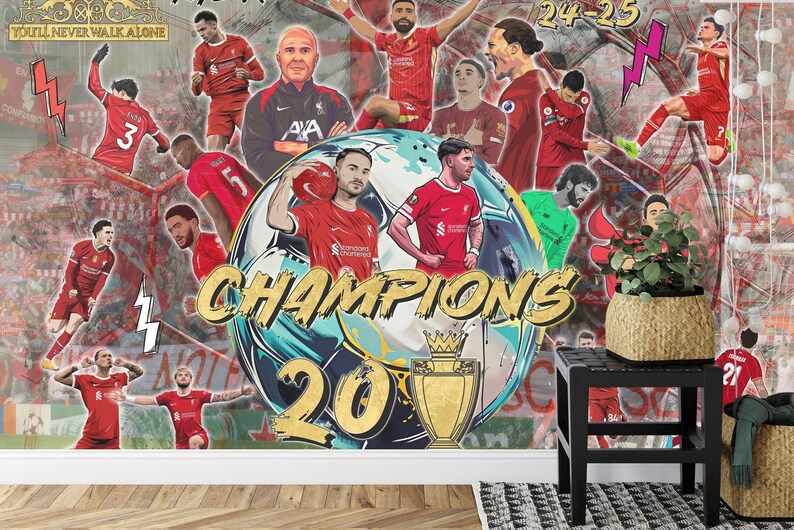 Liverpool Stars Champions Mural Art Print