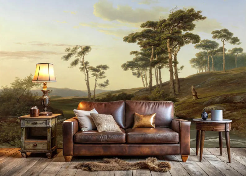 Classic Landscape Painting Mural