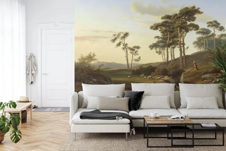 Classic Landscape Painting Mural