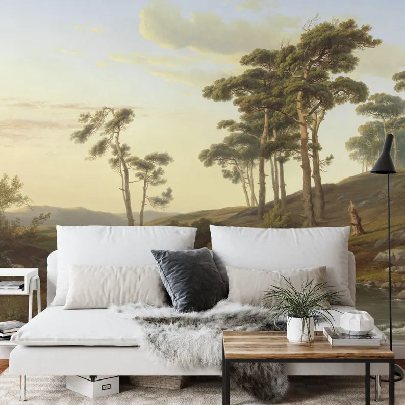 Classic Landscape Painting Mural
