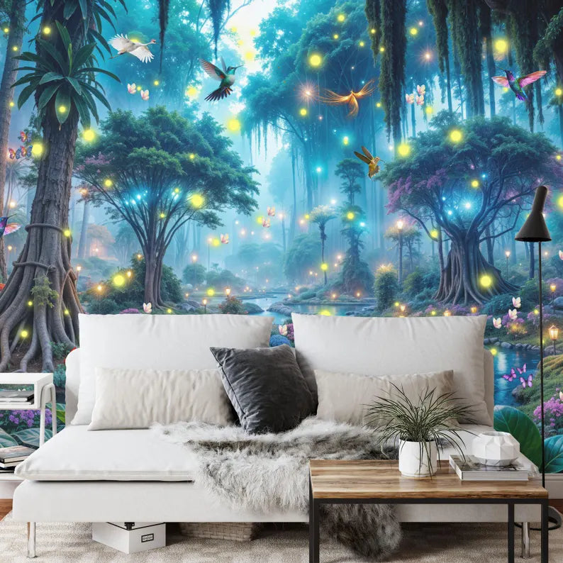 Enchanted Magical Forest Wallpaper Mural