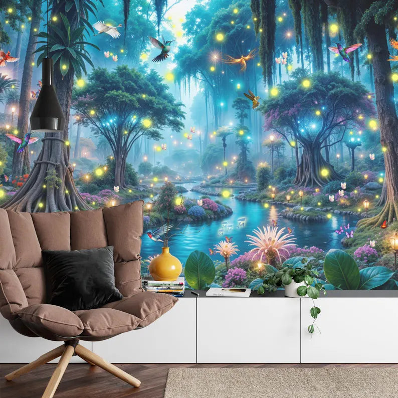 Enchanted Magical Forest Wallpaper Mural