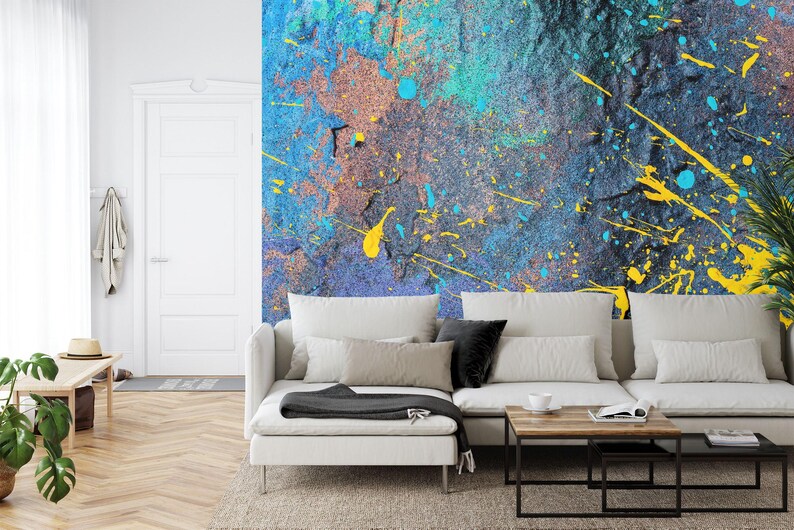 Graffiti Paint Splatter Wallpaper Mural | Colorful Art Print