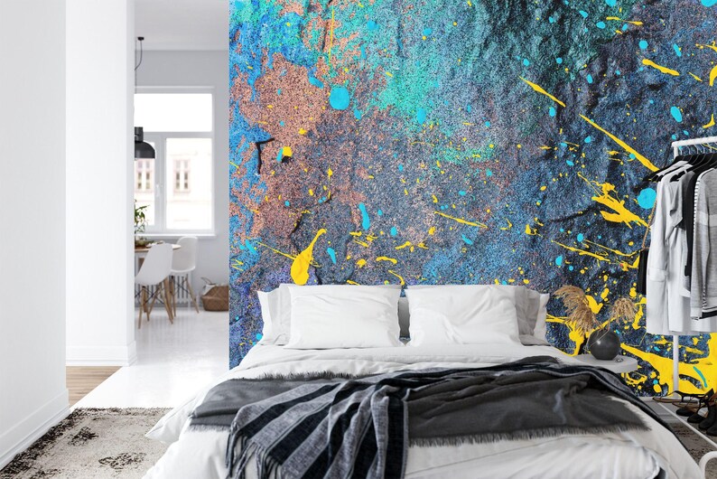 Graffiti Paint Splatter Wallpaper Mural | Colorful Art Print