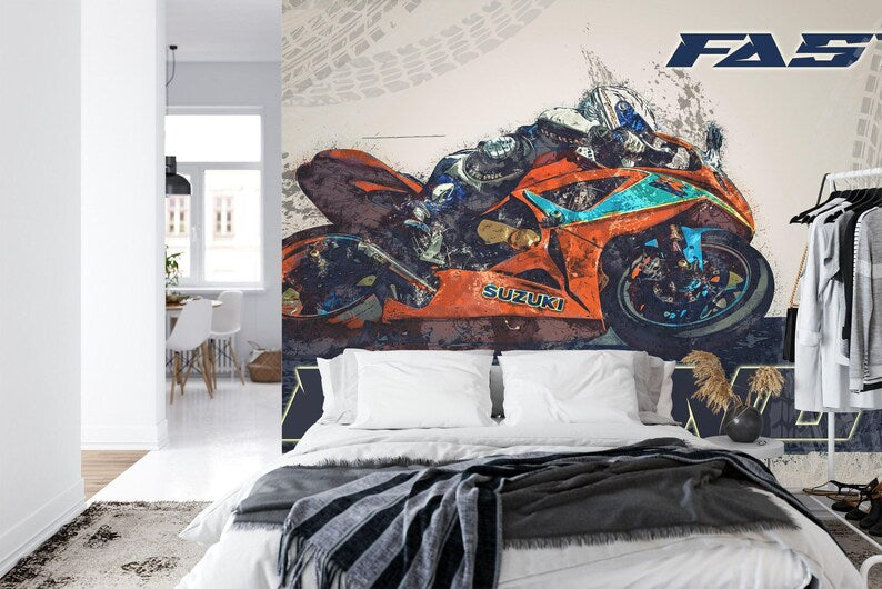 Motorbike Name Decal, Teenage ATV Wall Art Print