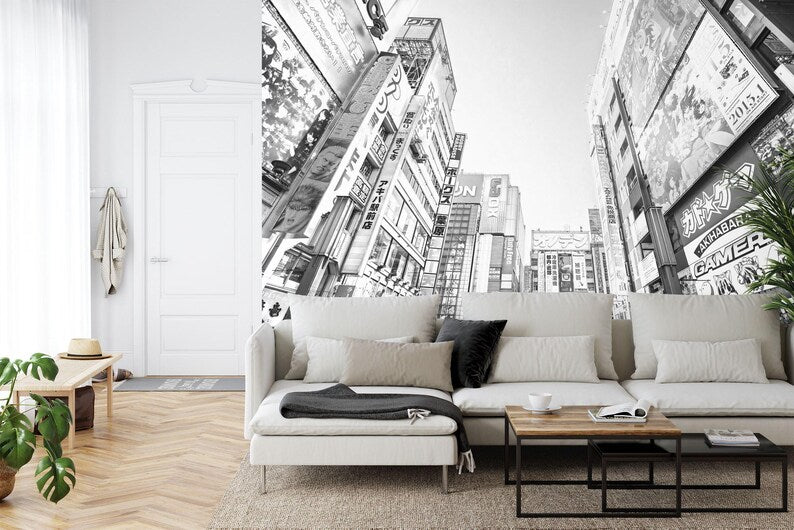 Tokyo City Street Wallpaper Mural, Anime Room