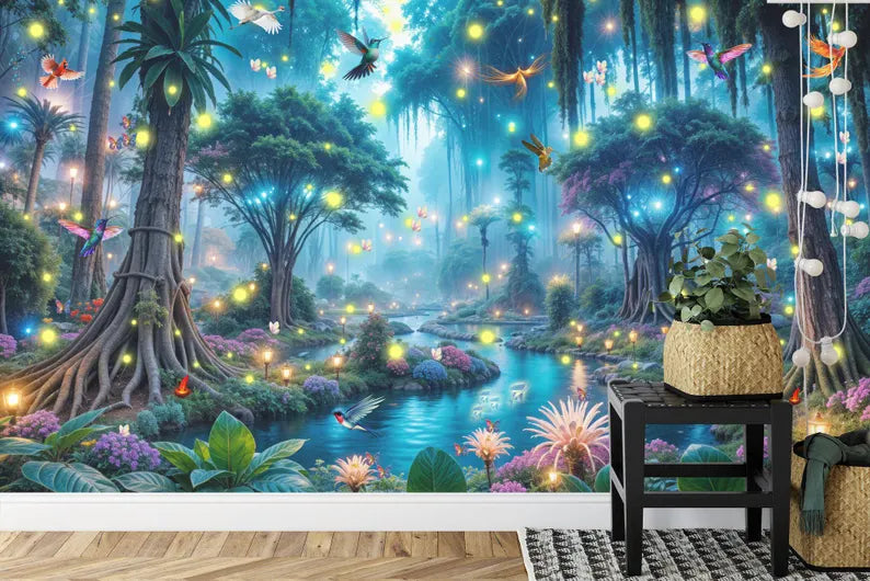 Enchanted Magical Forest Wallpaper Mural