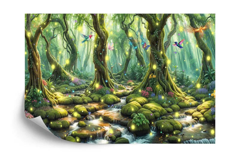 Enchanted Forest Wallpaper Mural Girls Room Decor