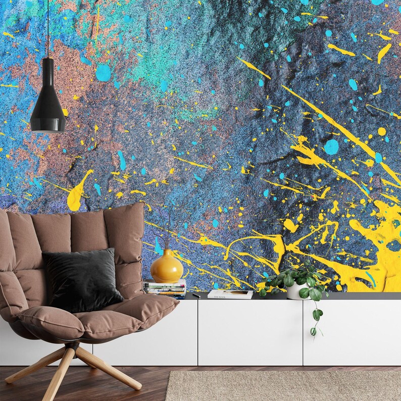 Graffiti Paint Splatter Wallpaper Mural | Colorful Art Print