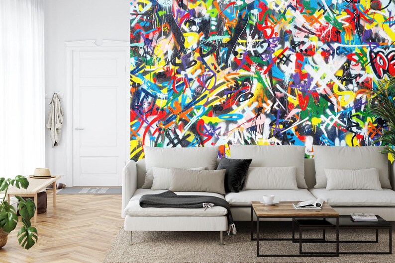 Colorful Graffiti Wallpaper Mural Art Print
