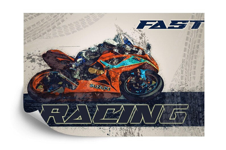 Motorbike Name Decal, Teenage ATV Wall Art Print
