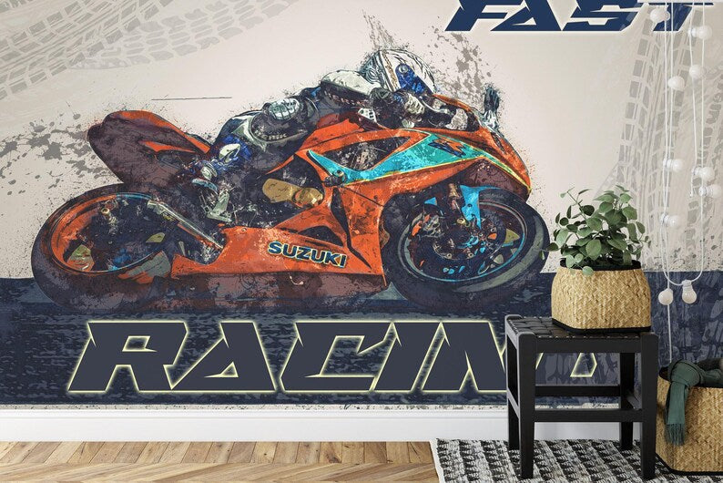 Motorbike Name Decal, Teenage ATV Wall Art Print