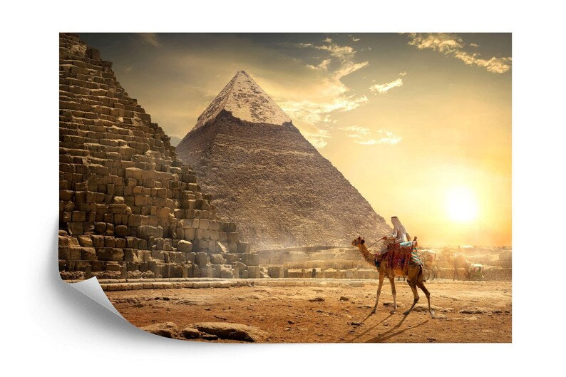 Pyramids of Giza Mural,  Egypt Art Print