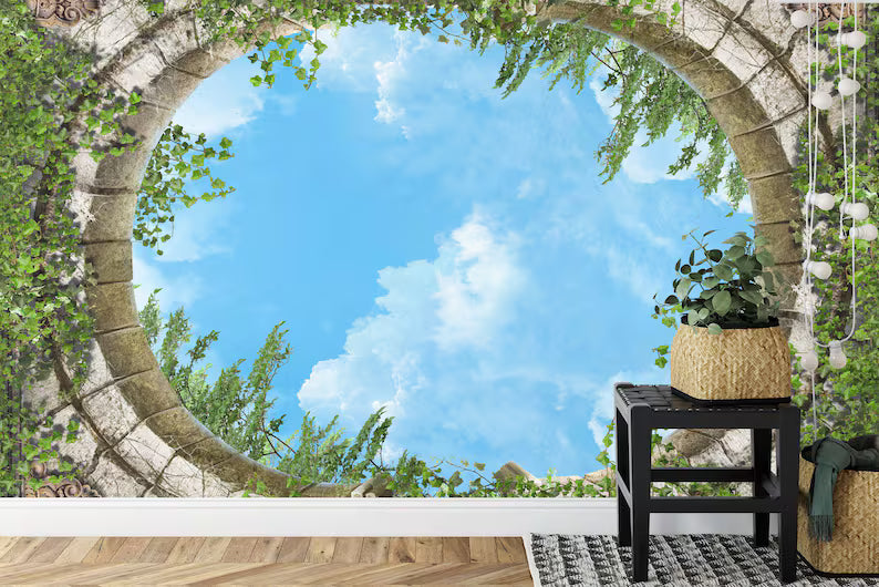 Sky Dream Ancient Arch Wallpaper Mural Art Print