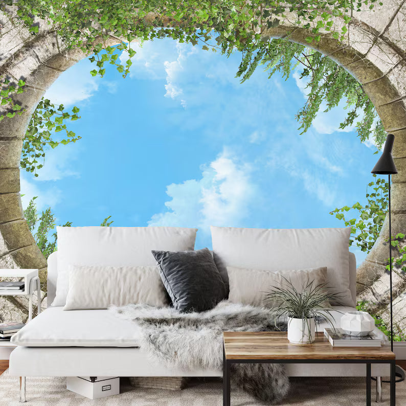 Sky Dream Ancient Arch Wallpaper Mural Art Print