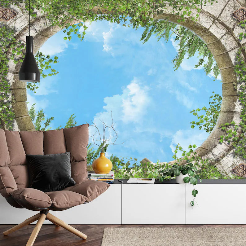 Sky Dream Ancient Arch Wallpaper Mural Art Print