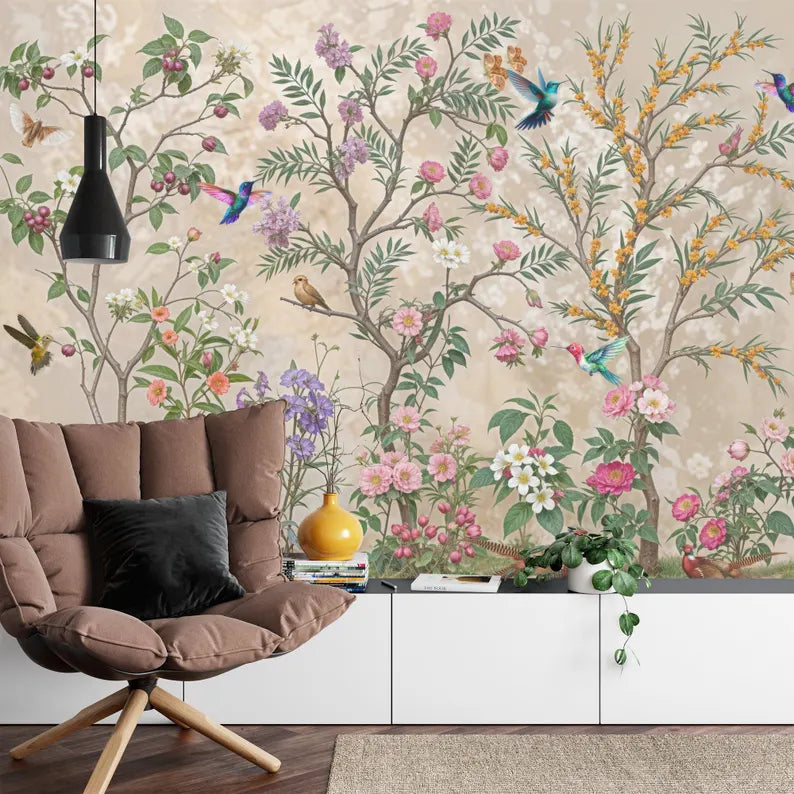 panoramic wall mural wallpaper presenting the complete artwork layout designed for large interior wall spaces wall decor wa