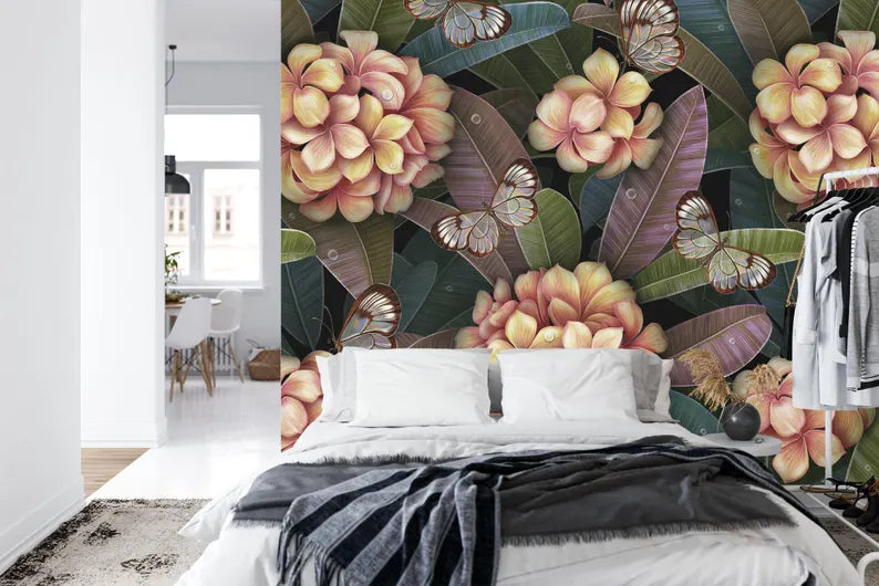 wallpaper mural close view focusing on illustration quality textures and visual depth for interior decoration wall decor wa